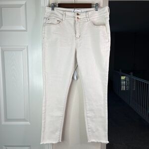 Kylie Women’s High Rise Curvy Skinny Ankle Jeans Raw Hem Size 14 #538